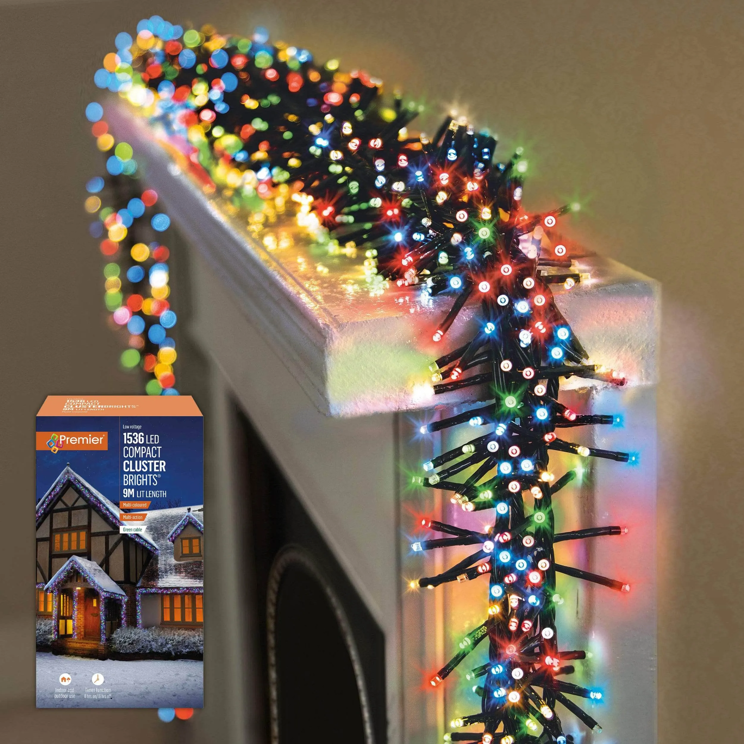 1536 Multicoloured LED Compact Cluster Lights