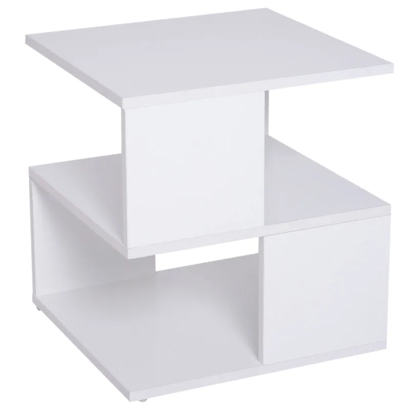 3 Tier Wood Coffee Side Table - White