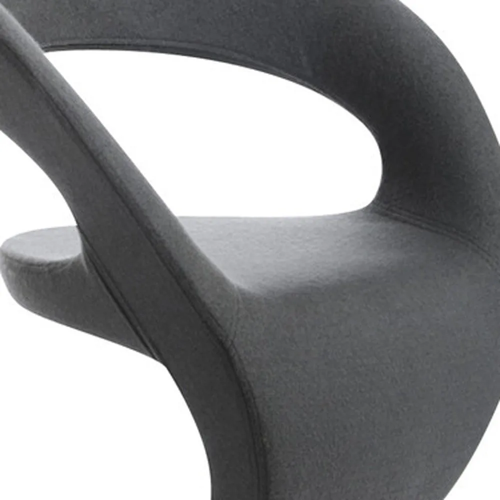 32" Grey Fabric  Polyester  And Wool Lounge Chair