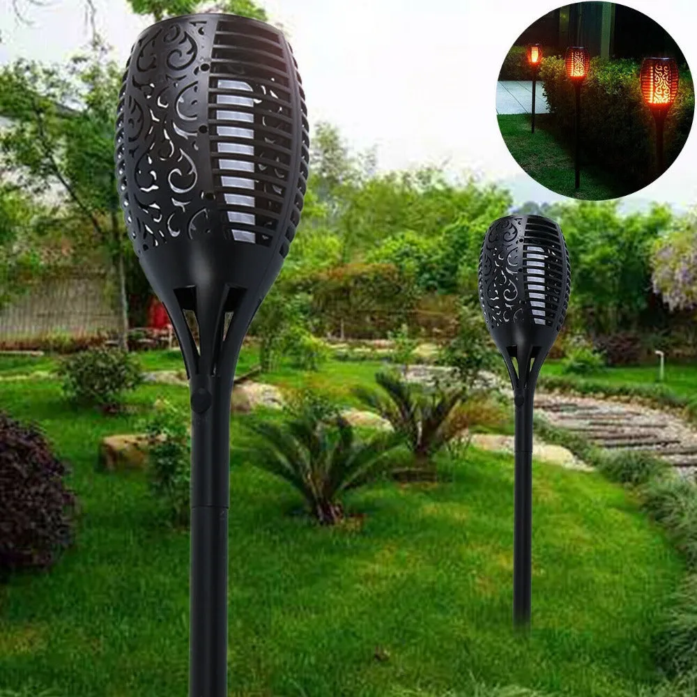 4 Pack Of 12LED Solar Power Flickering Flames Torches Lights