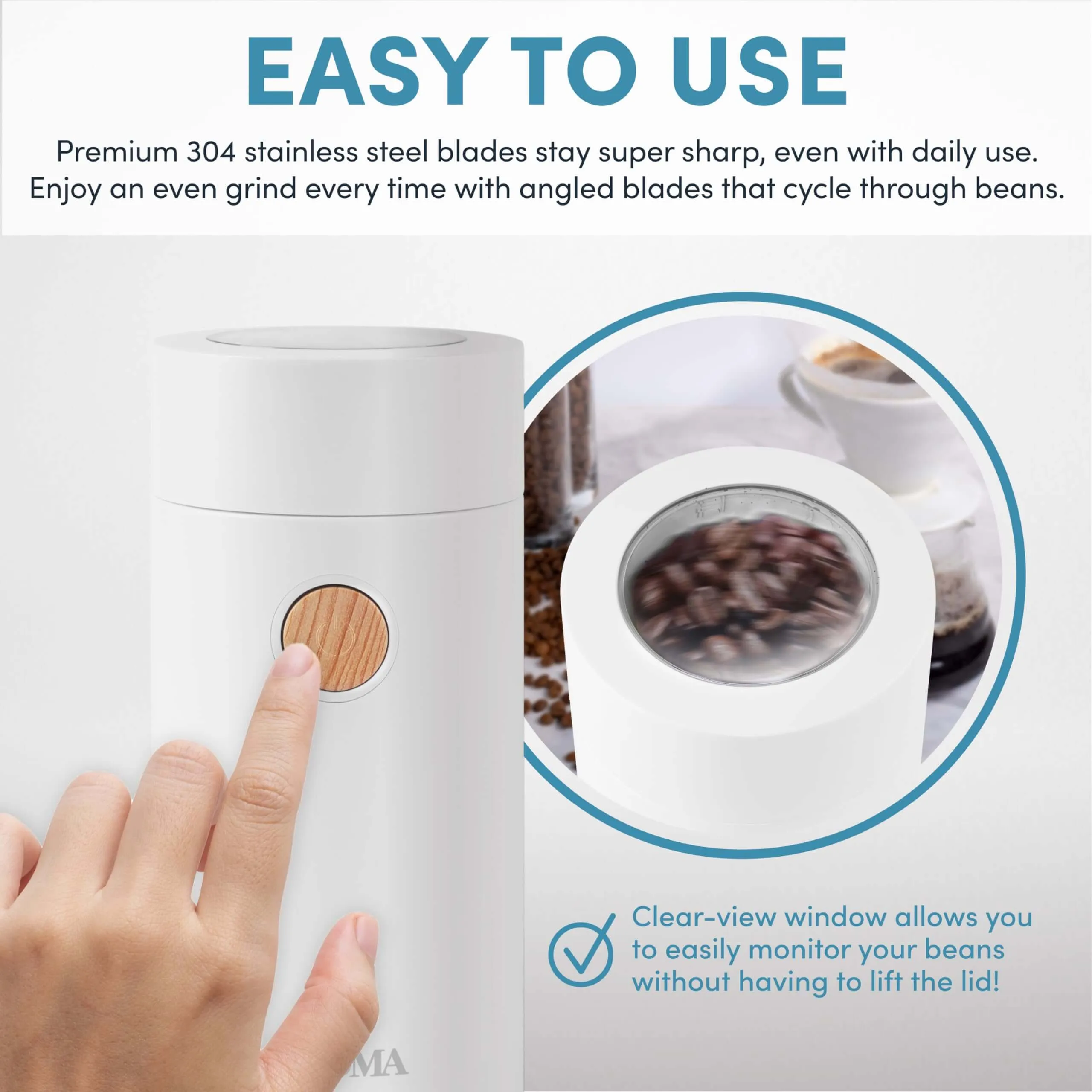 Aroma Electric Compact Coffee Grinder