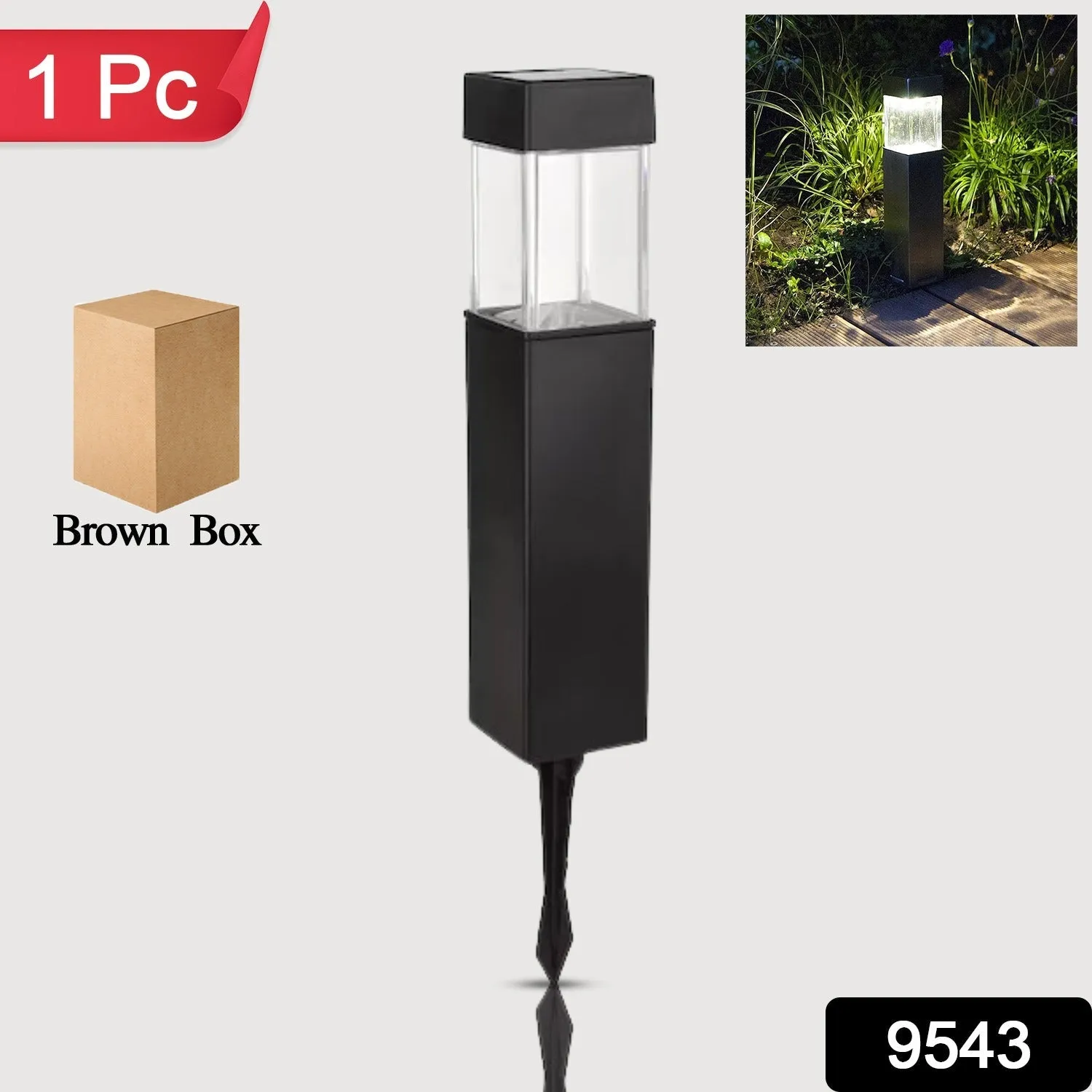 Big Garden Solar Light, Outdoor Garden Park Driveway Light (1 Pc)