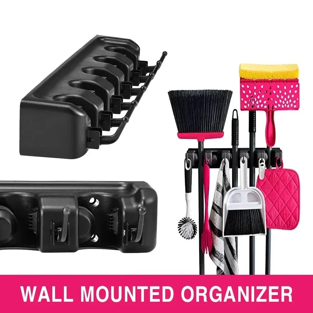 Broom Holder Wall Mount Mop Organizer