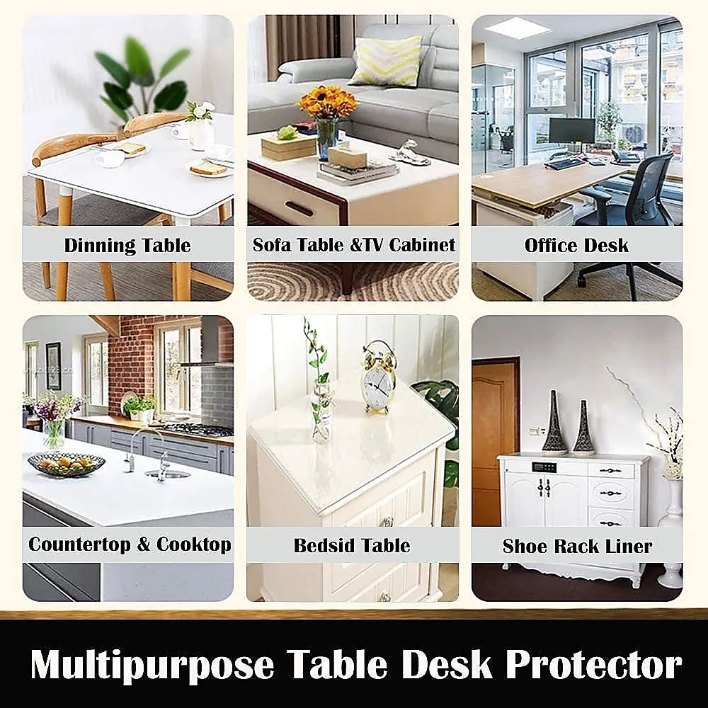 Clear Waterproof PVC Tablecloth Protector 2134x1070mm 1.5mm