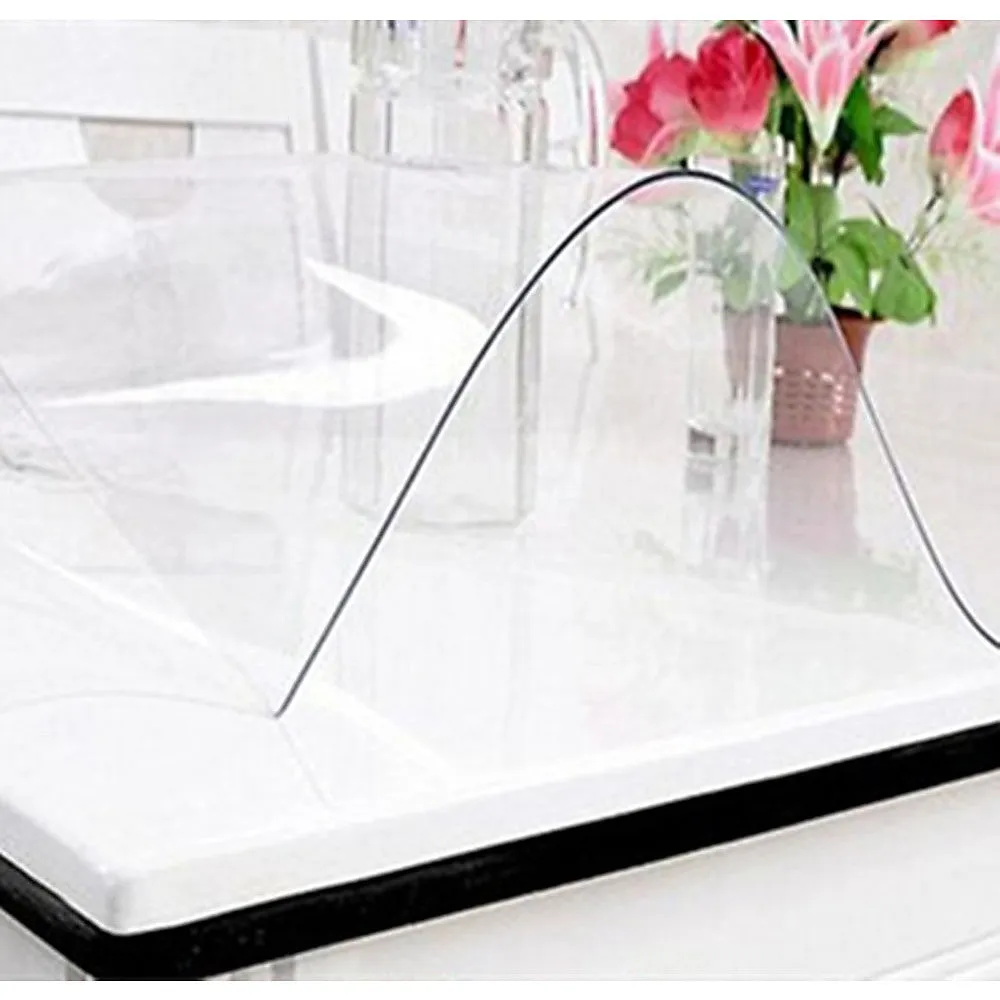 Clear Waterproof PVC Tablecloth Protector 2134x1070mm 1.5mm