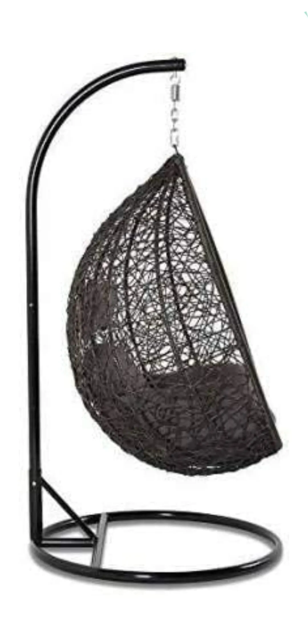 DMosaic Hanging Swing Chair with Cushion & Hook/Color Black for 1 Outdoor/Indoor/Balcony/Garden/Patio (Poly Nylon)