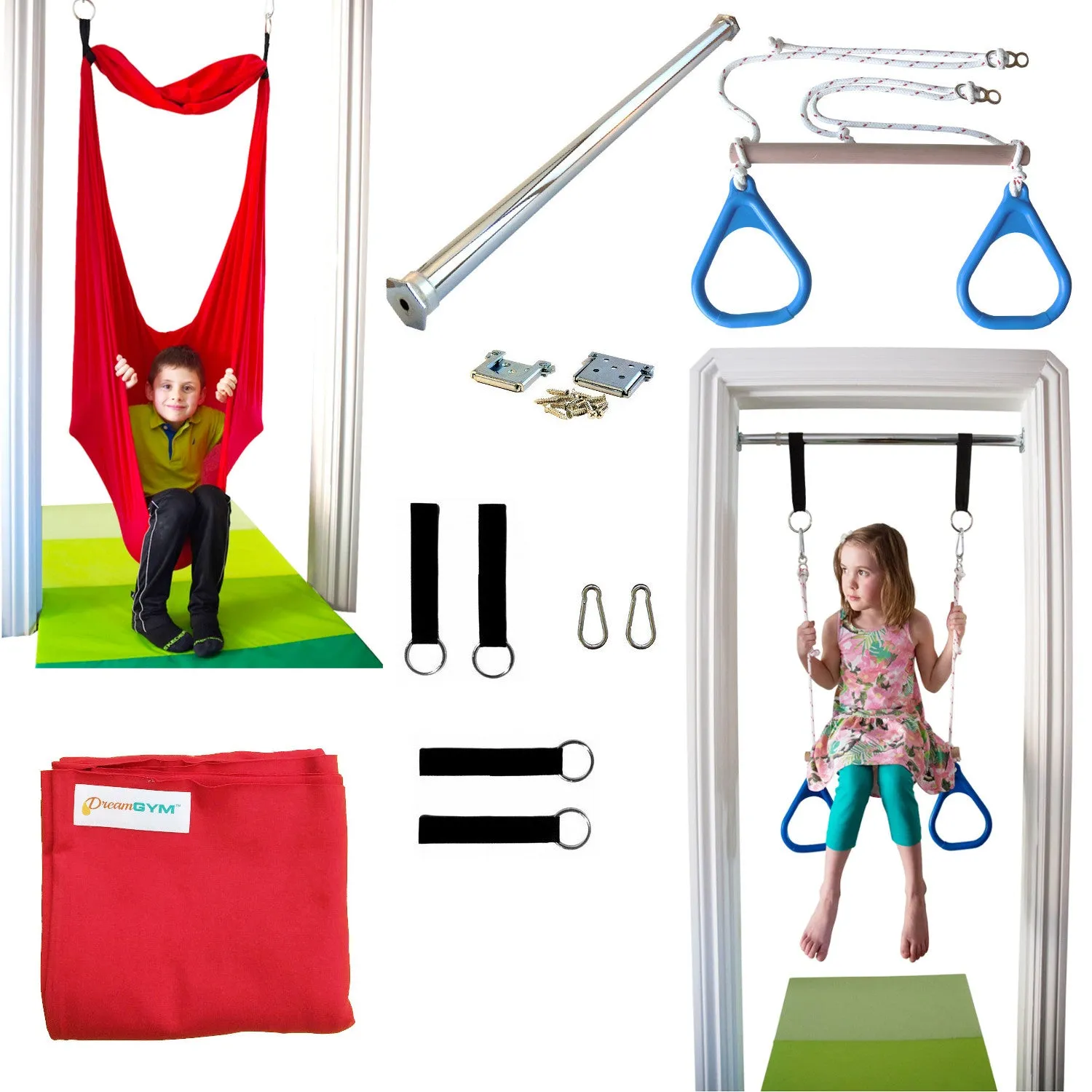 Doorway Kit: Blue Combo and Red Therapy Sensory Swing