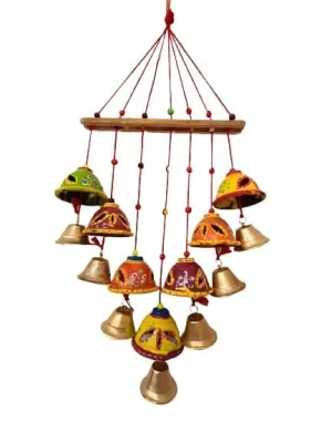 Eversky01 Handicraft Rajasthani Print Home Decor Wind Chime for Home /PUJA/ Festival/ Decoration & Gift Item.