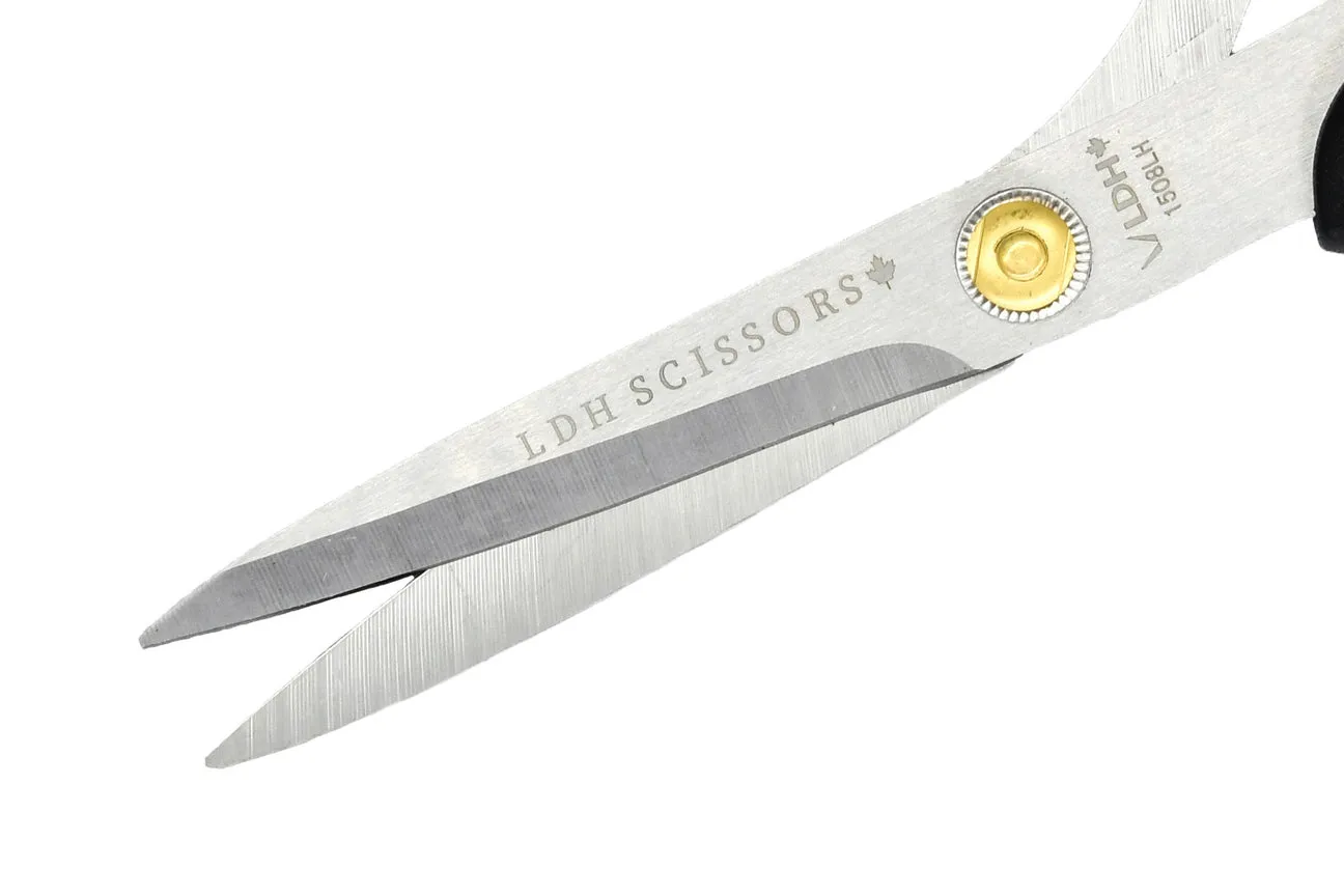 Fabric Shears - 8" Traditional Silver Lightweight Left Handed - LDH Scissors