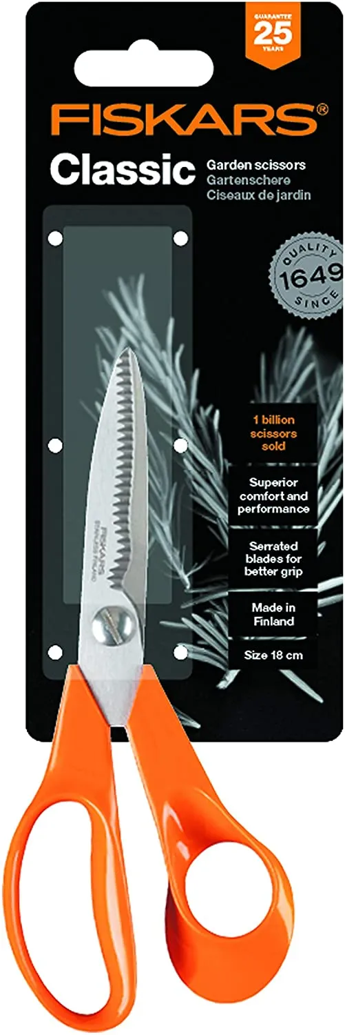 Fiskars Universal Scissors S92, Length: 18 cm, Stainless steel blade/plastic handles, Classic