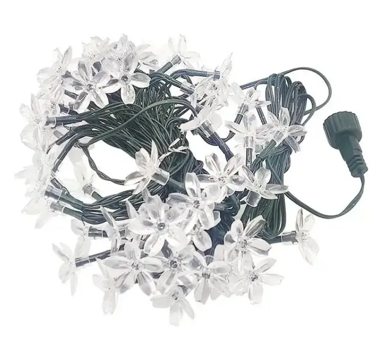 Flower Solar Led String Light Christmas RGB 60LED #6964