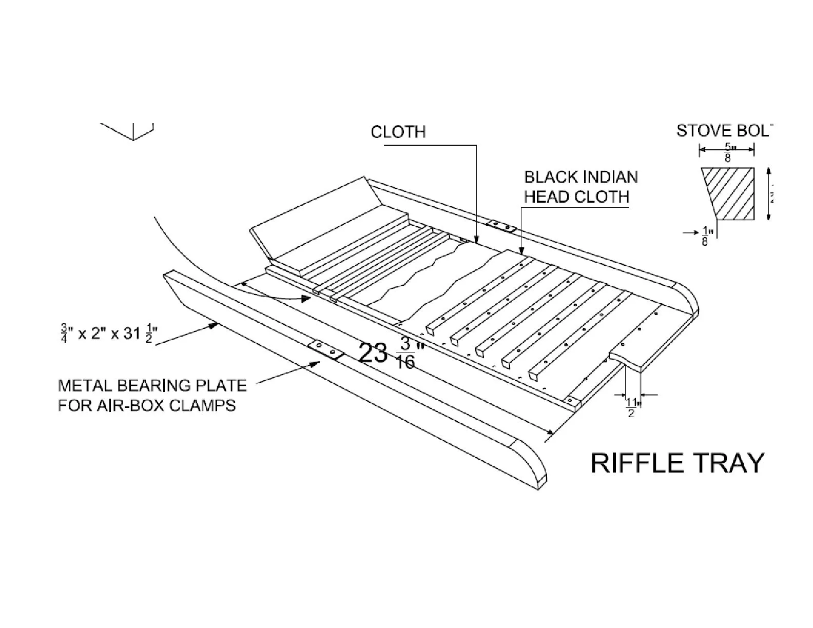 Gold Rocker Box Sluice DIY Plans - Make A Gold Sluice Prospecting Mining Equipment