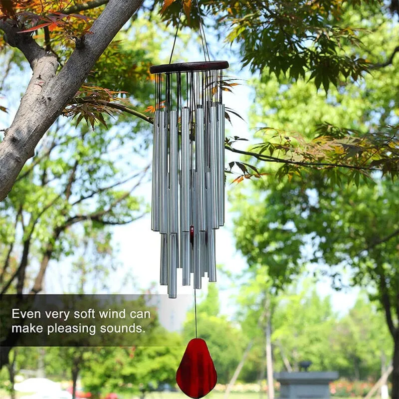 GoodVybe™ 33" Garden Wind Chimes: Chapel Bells Tone, 27 Tubes Decor