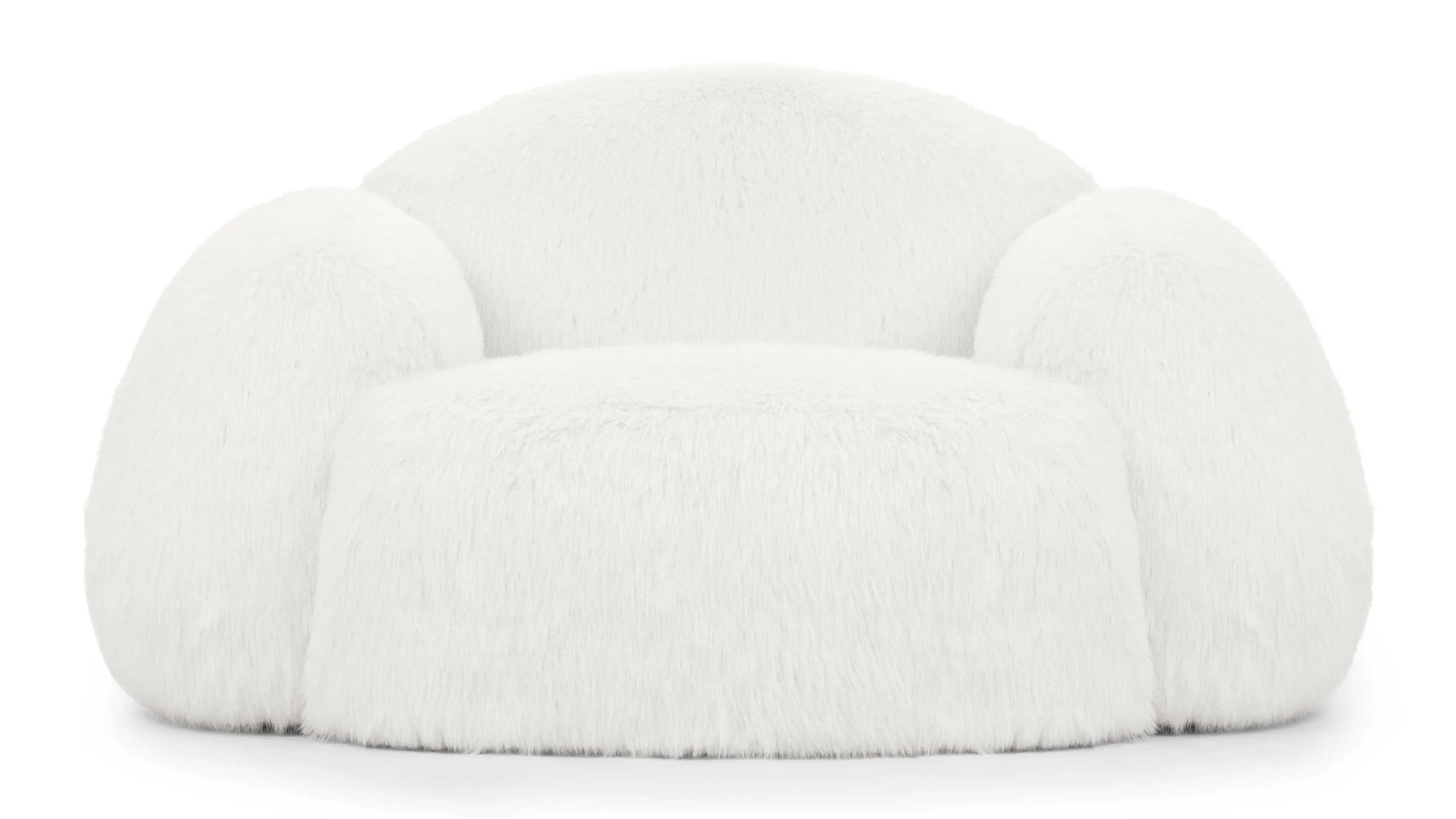 Grande Orso - Grande Orso Lounge Chair, Luxe White Vegan Fur