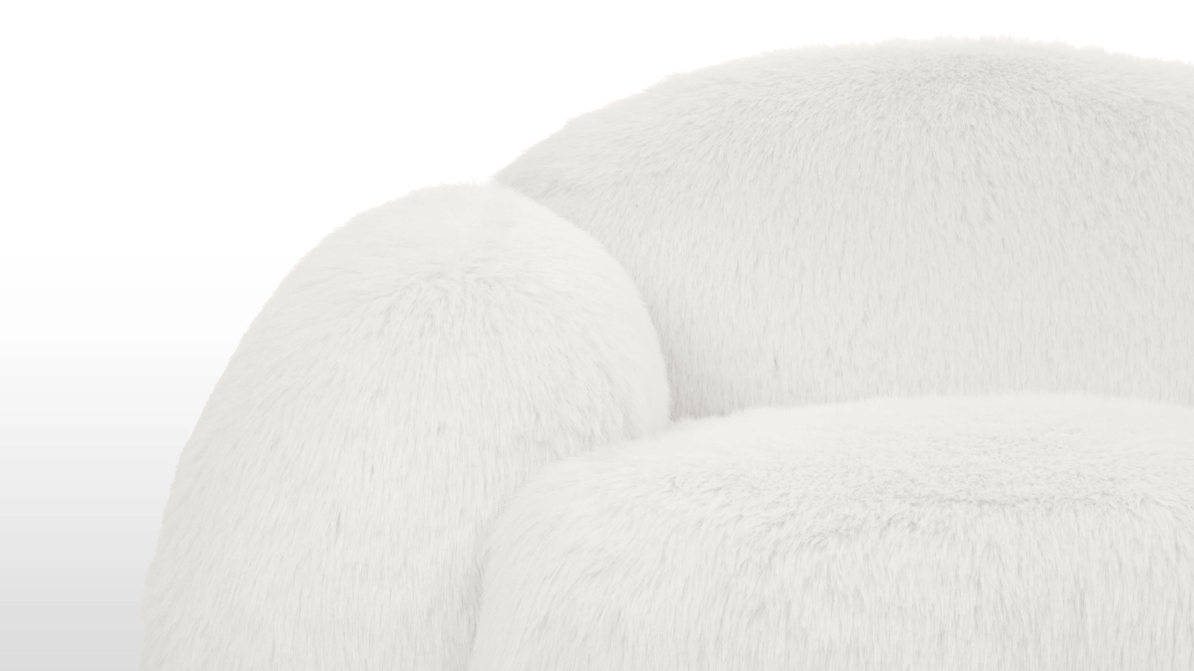 Grande Orso - Grande Orso Lounge Chair, Luxe White Vegan Fur