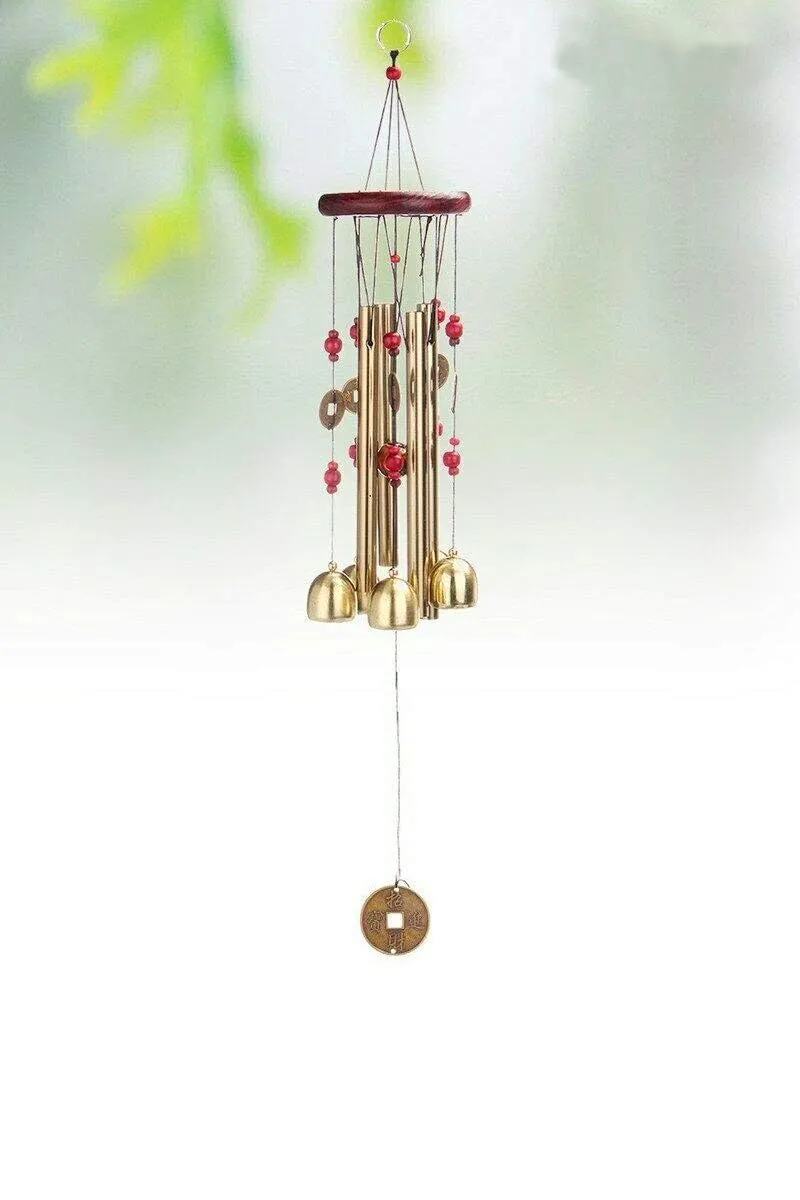 Hardik Home Dcor Brass Wind Chime (24 inch, Multicolour)