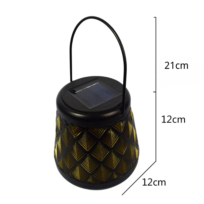 IP55 New European Style Solar Garden Lantern – Hollow Iron Outdoor Yard & Patio Decor Light