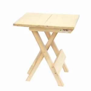 IVEI Smart Wooden Folding Multi-Purpose Table - Folding Stool for Adults - Mini Table - Serving Table – Flexible Handmade Wooden Table - Unique Gifts for Homes. Size: large (16in)