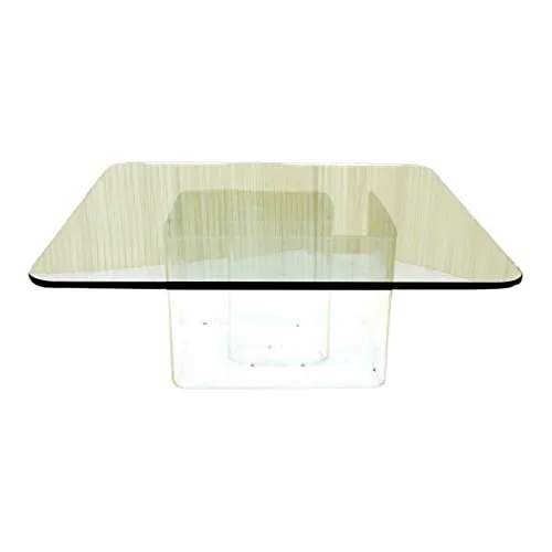 Khushi Decors Dinning Table Top Glass Centre - Side Table Top Centre Glass for Office, Bedroom, Living Room, Coffee Table, Multi Use (16x16 Inch (10 mm) RG)