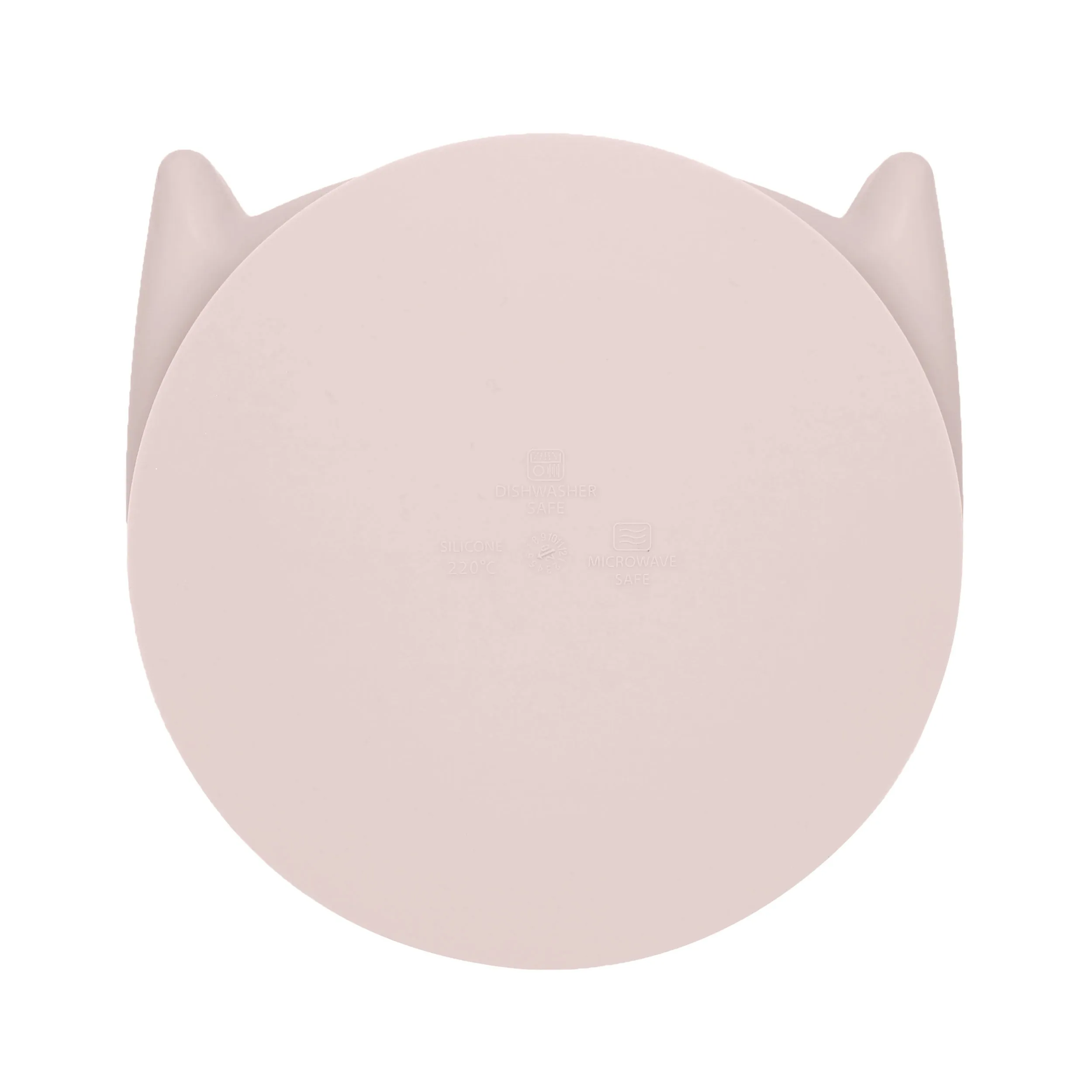 Kushies Silicone Suction Plate, Unbreakable, Microwave, Oven Safe, Pink Kitty