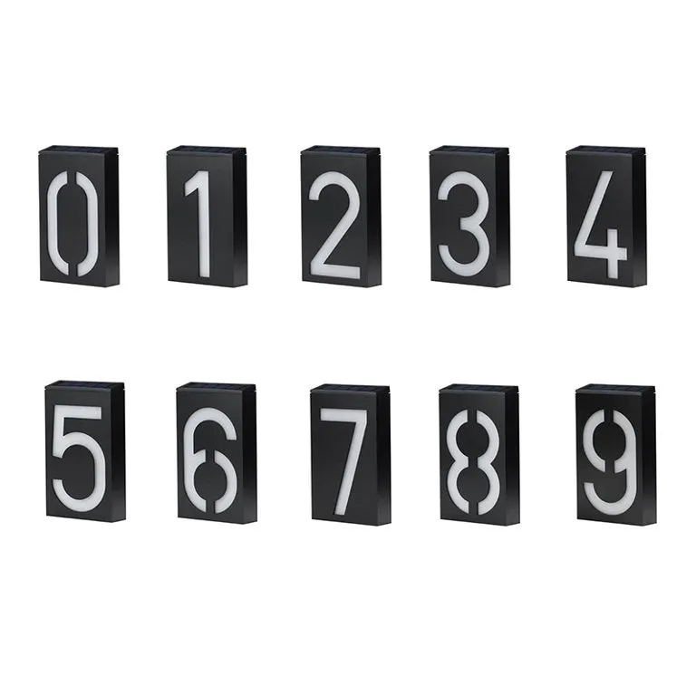 LED Outdoor Solar House Number Light Sign 7