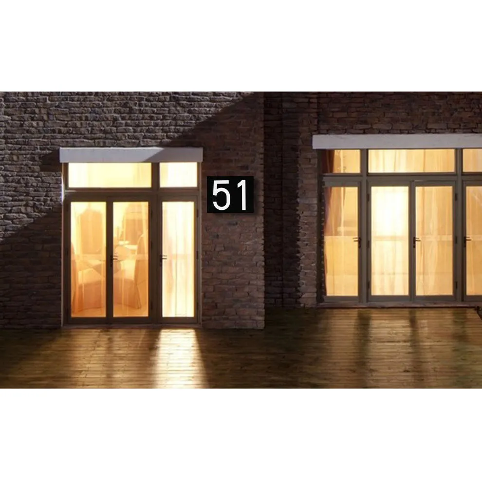 LED Outdoor Solar House Number Light Sign 7