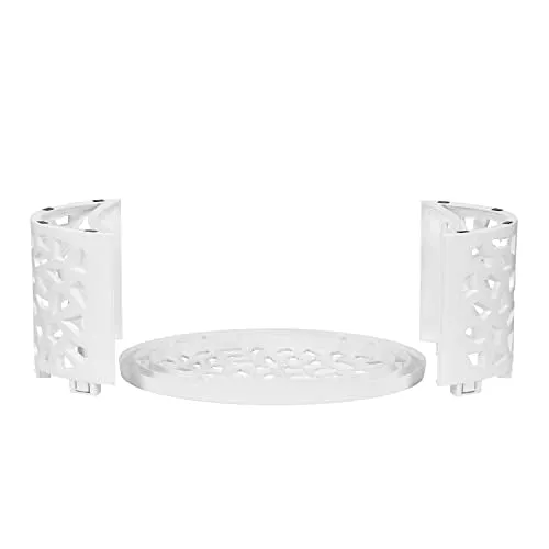 Nilkamal Crystal Plastic Contemporary Trolley Center Table use for Dining Coffee Table/Tea Table/Teapoy for Home/Knockdown Table, Office & Outdoor Table (Canny Rust) (Milky White)