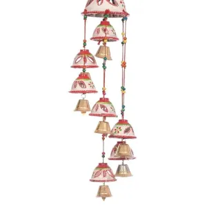 PANCHOLI Unique Rajasthani Design Handcrafted Hanging Windchimes|Latkan with 8 Bells for Home Decor & Positive Energy (5)