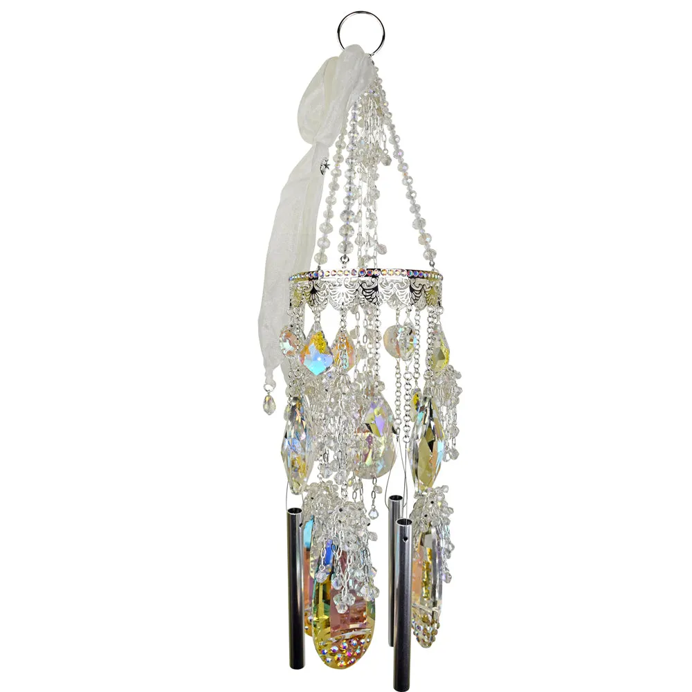 Parisian Crystal Princess Wind Chime (Sterling Silvertone)