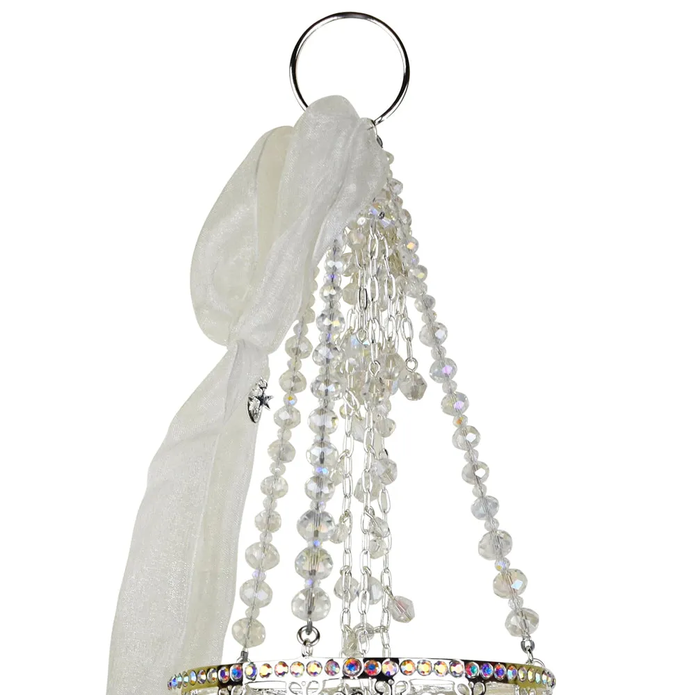 Parisian Crystal Princess Wind Chime (Sterling Silvertone)