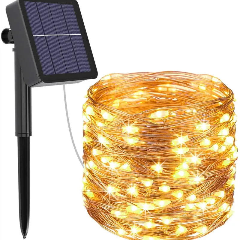 Quntis LED Solar Copper Wire String Lights – Waterproof Outdoor Garden & Patio Xmas Lights for Festive Holiday Décor