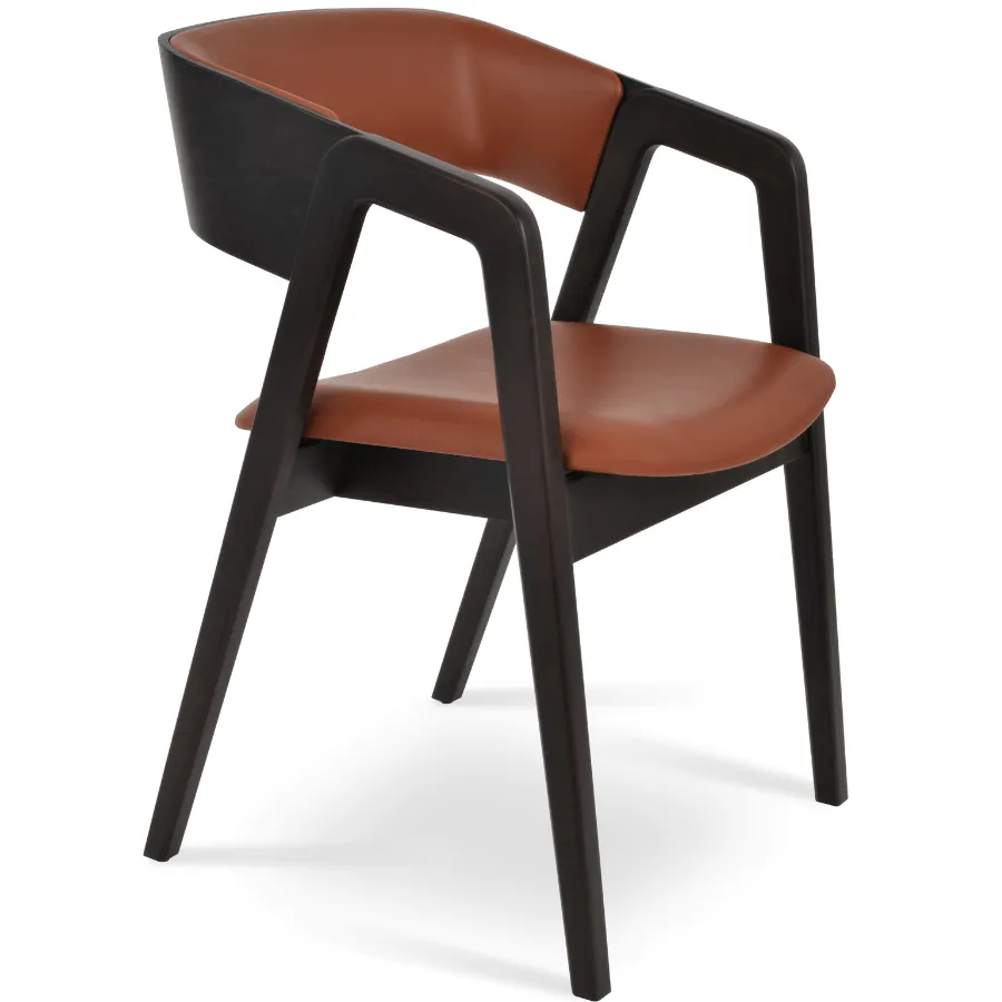 Restaurant Chairs Myndos Black Leather