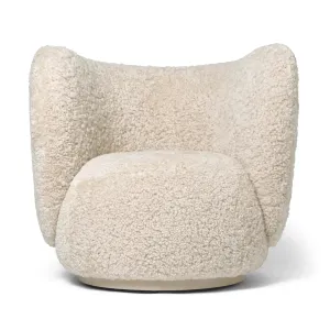 Rico Lounge Chair - Sheepskin - Moonlight