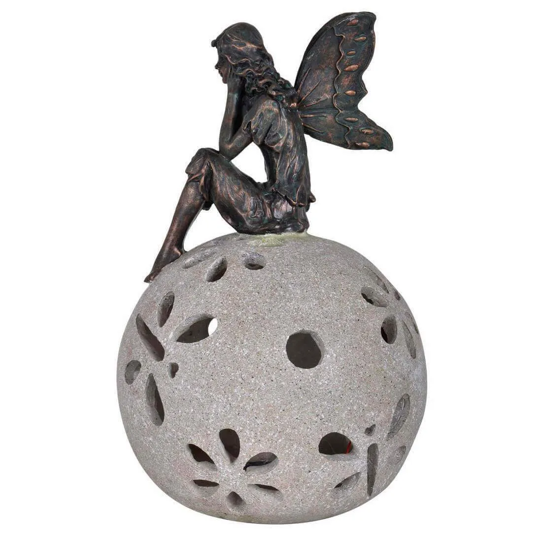 Solar Power Garden Ornament Light Sitting Angel Fairy