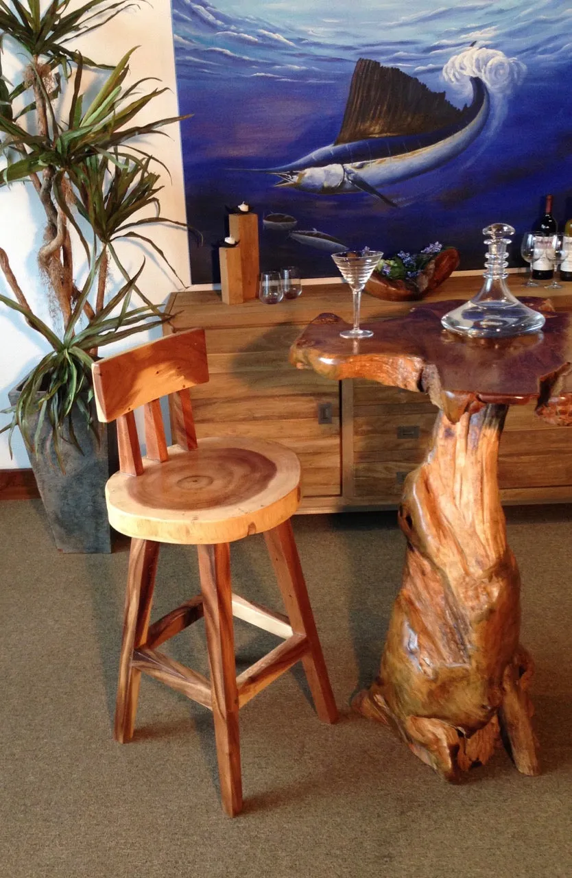 Suar Costa Mesa Live Edge Counter Stool