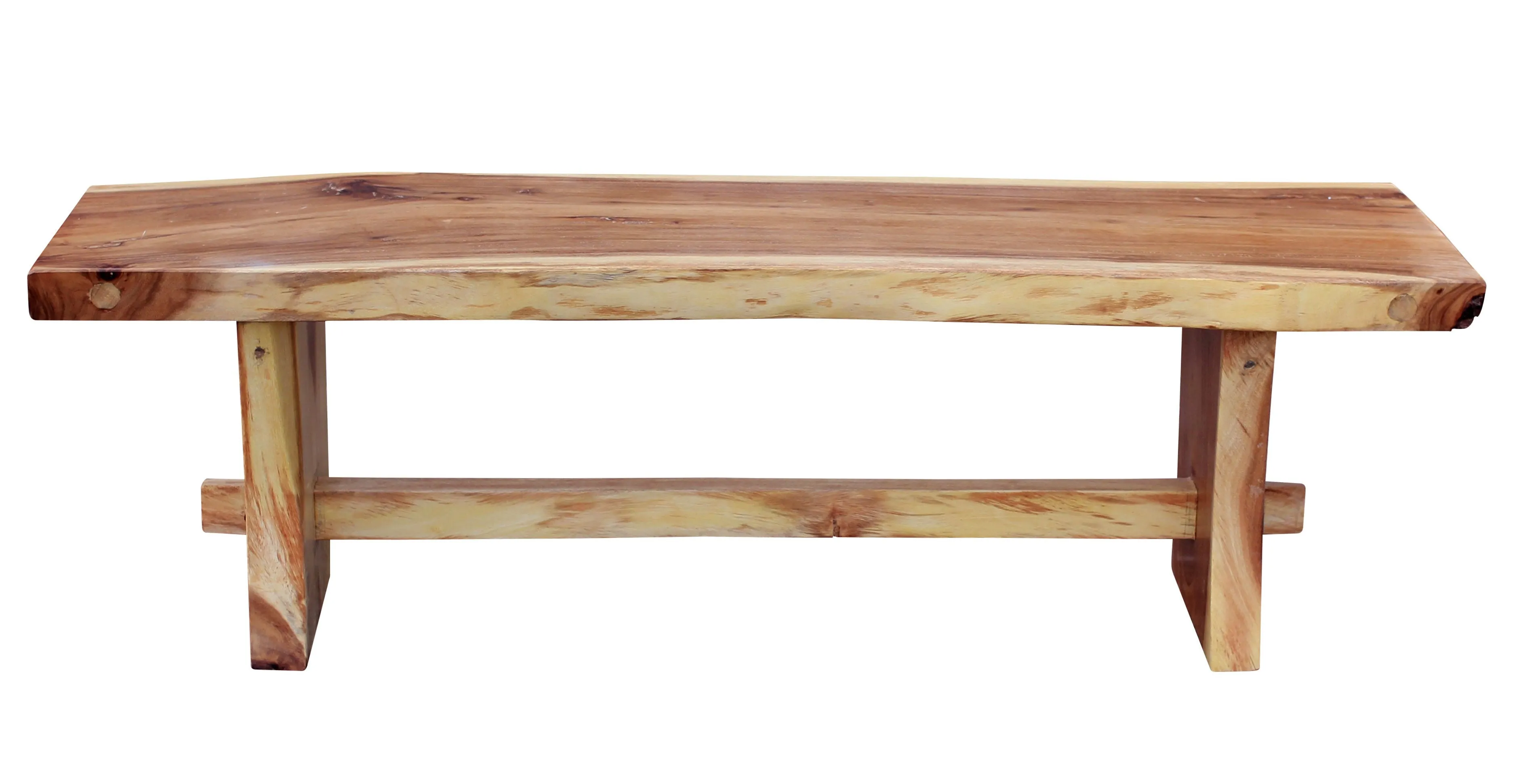 Suar Live Edge Slab Backless Bench approximately 69" long