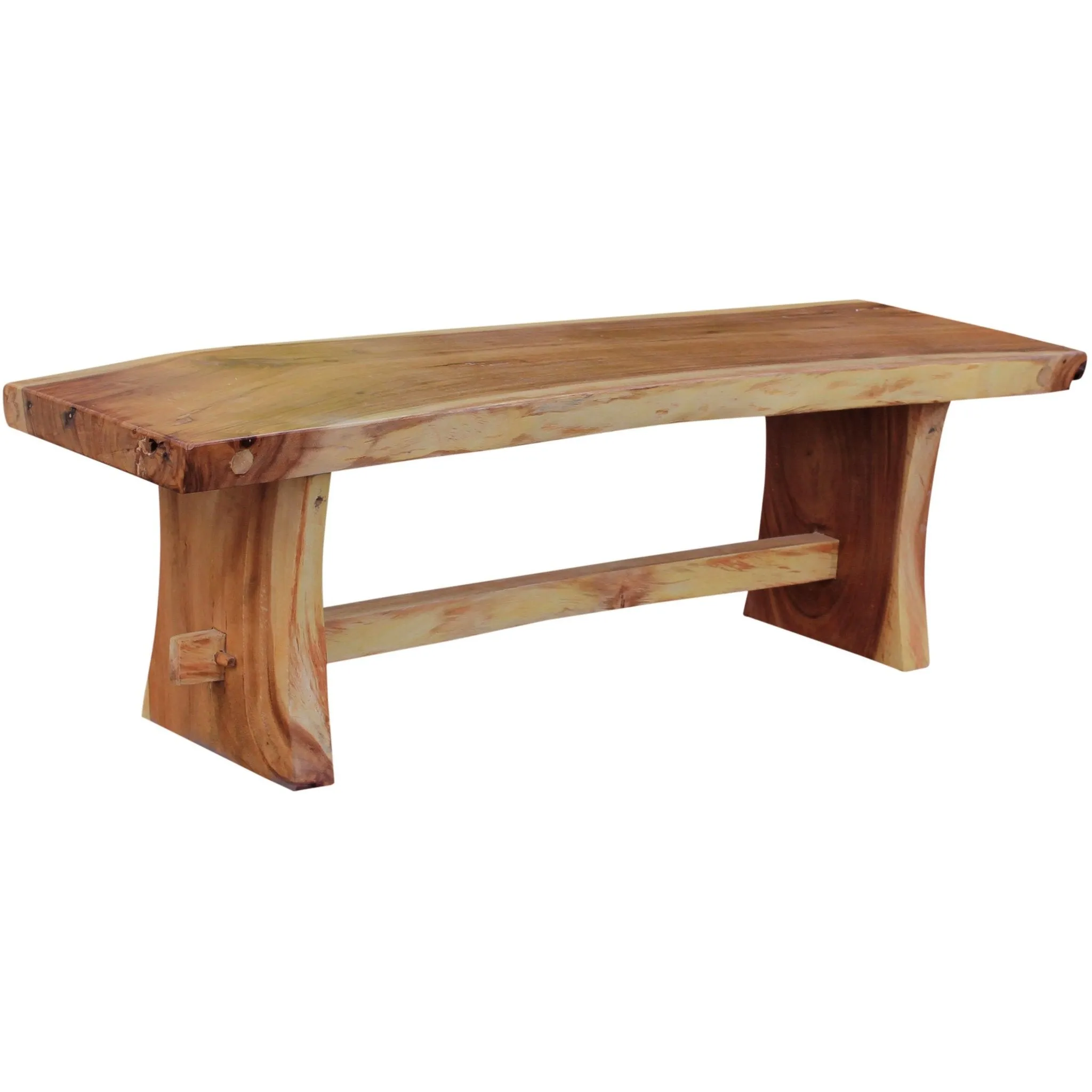 Suar Live Edge Slab Backless Bench approximately 79" long