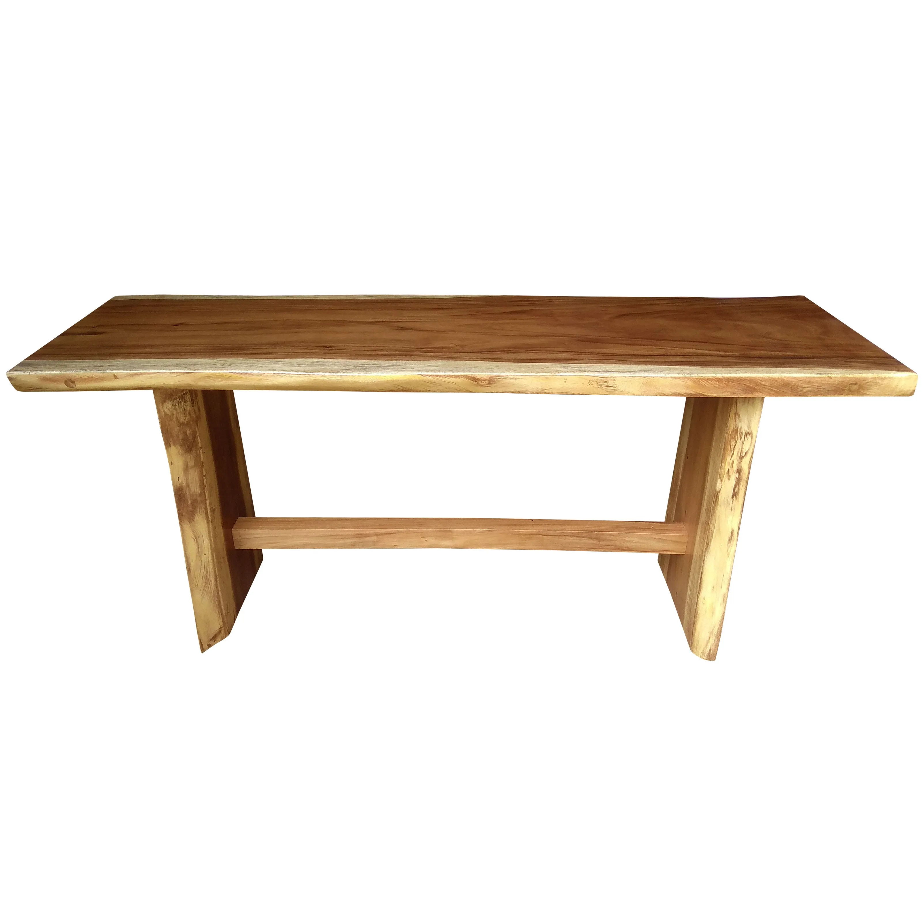 Suar Live Edge Unique Slab Bar Table, 98 Inch (choice of table tops)