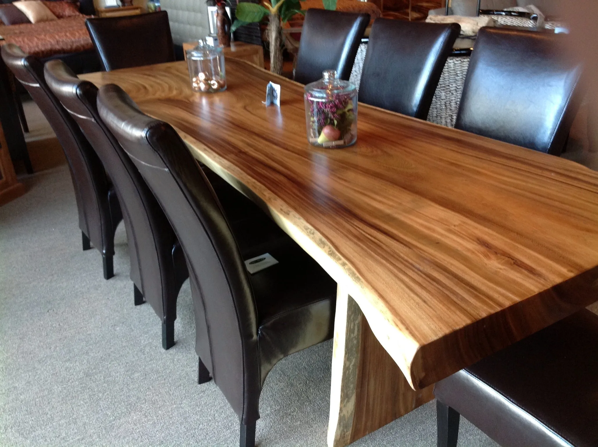 Suar Live Edge Unique Slab Dining Table - 79" Long (choice of table tops)