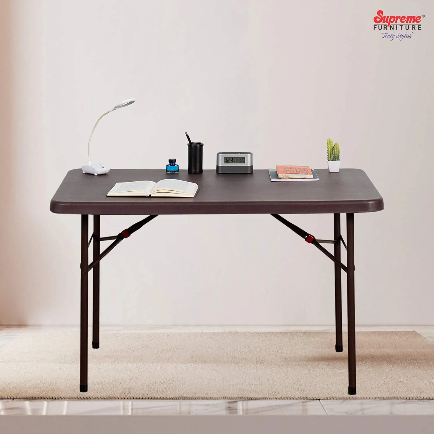 Supreme Furniture Swiss Blow Moulded Table (Color: Globus Brown, Qnt: 1 Pcs.), Plastic