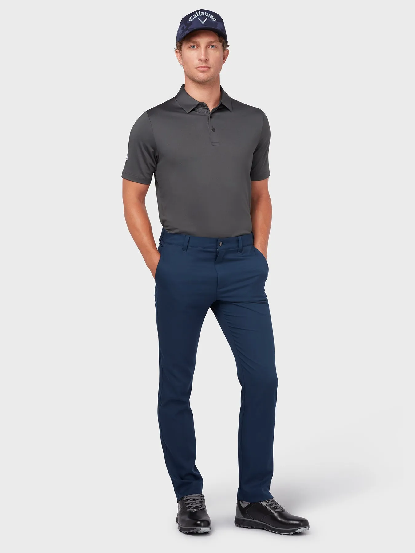 Swing Tech Tour Polo In Asphalt