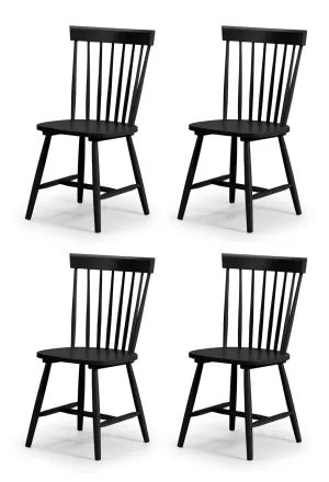 Torino Black Chairs (set of 4)