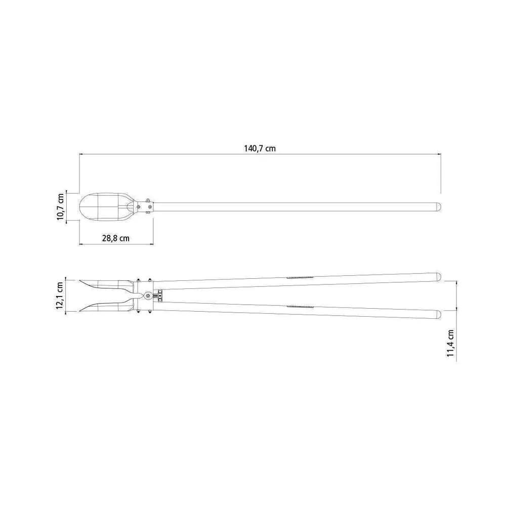 Tramontina Post Hole Digger Wooden Handle 140 x W12cm